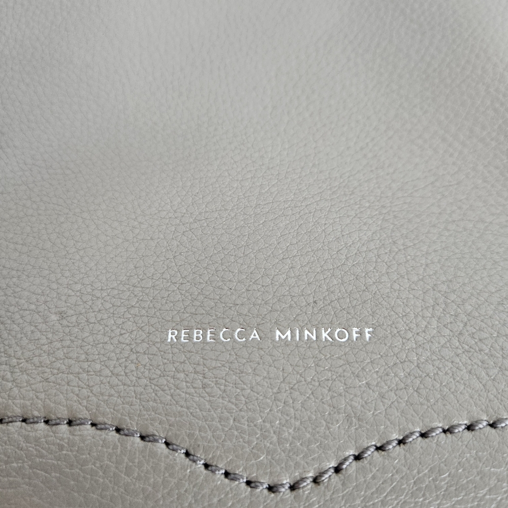 Rebecca Minkoff Jody Leather Feed Bag Crossbody Taupe - Picture 14 of 14